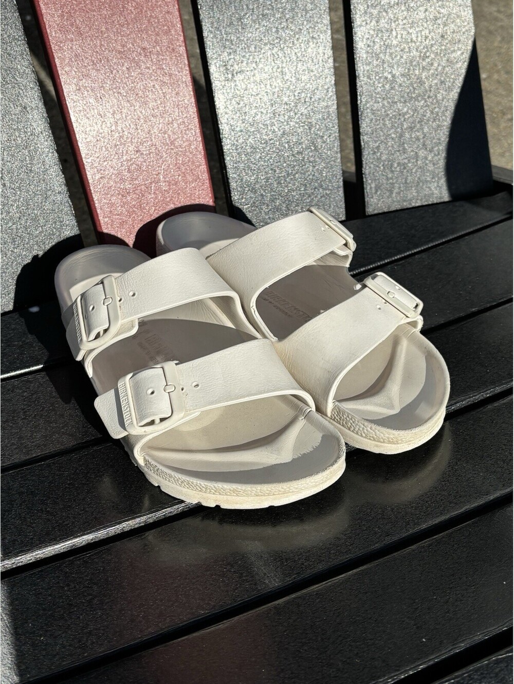 Birkenstock Arizona Essentials EVA Sandals White Womens Size 37 / US 6-6.5
